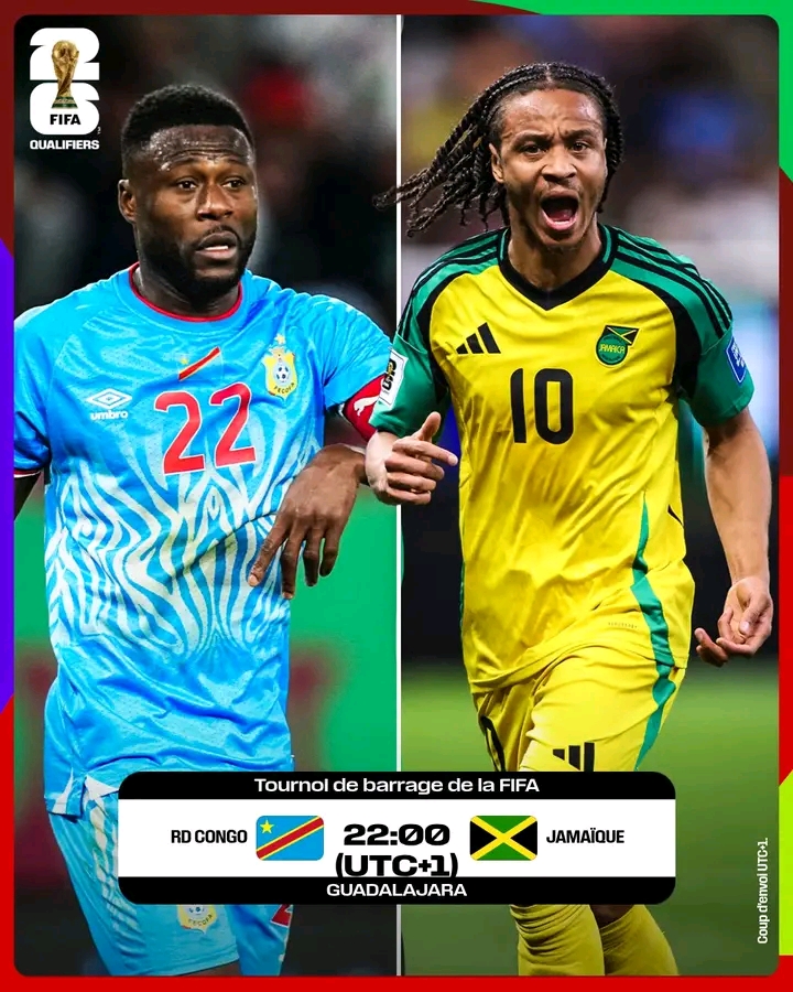 Jour de match : la RDC défie la Jamaïque pour une place au Mondial