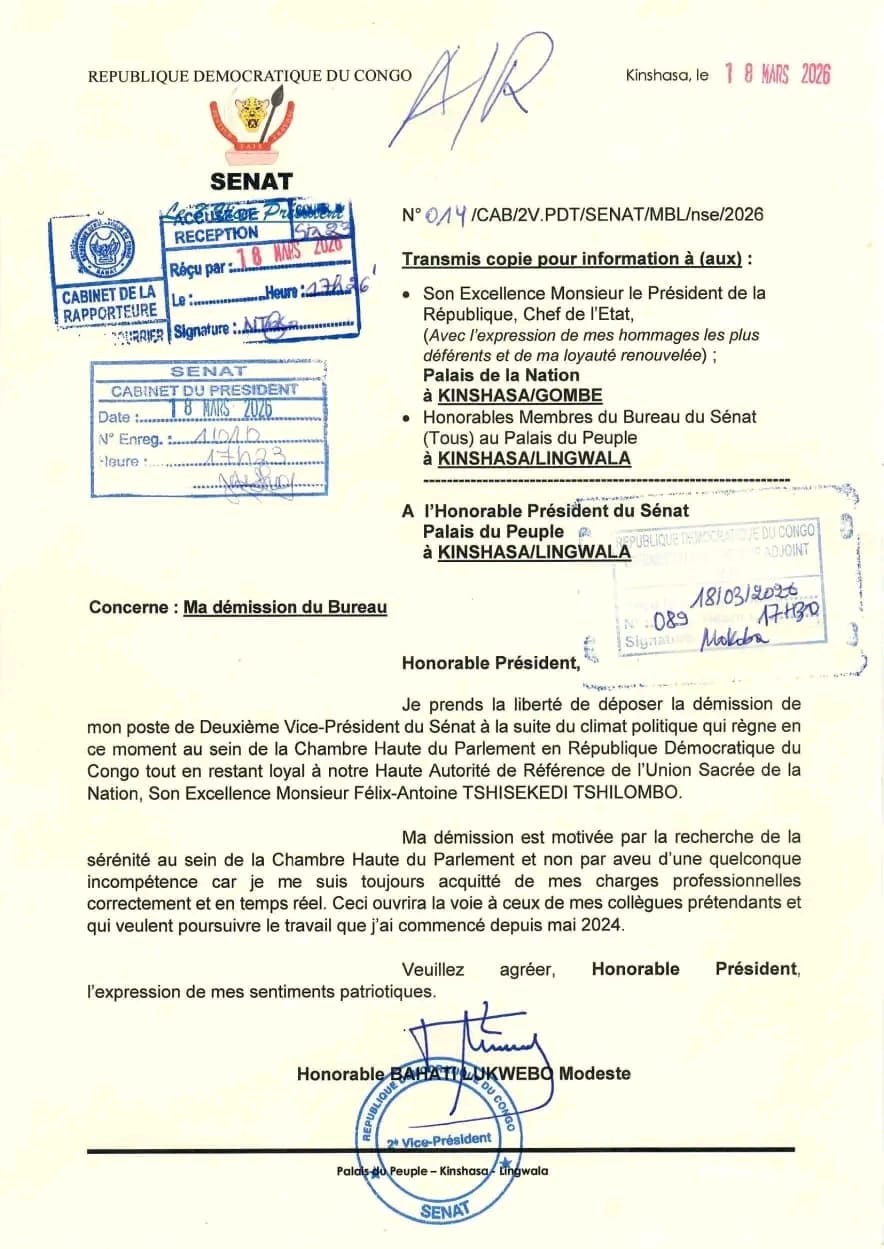 RDC : Rumeurs sur la démission de Bahati Lukwebo, l’ACP dément