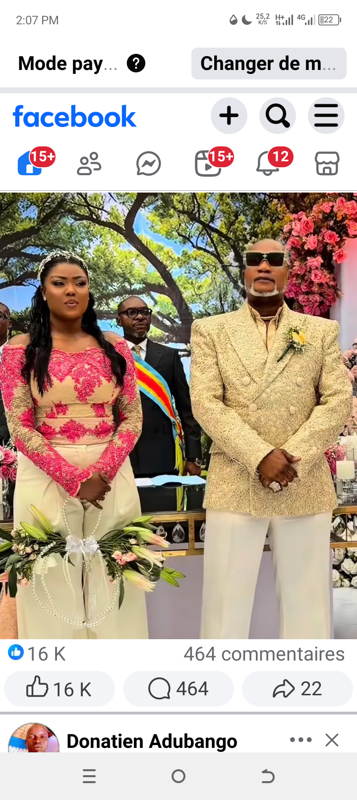 RDC: Koffi Olomide le figure emblématique et Cindy le cœur se sont mariés pour toujours* 
