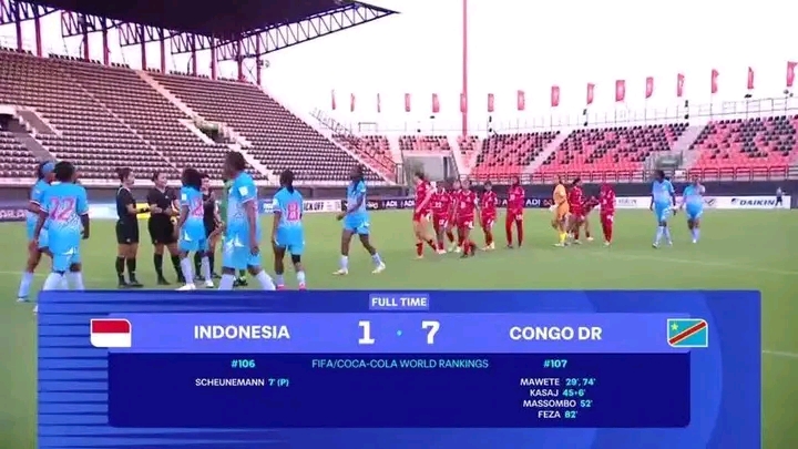 DÉMONSTRATION TOTALE : LA RDC ÉCRASE L’INDONÉSIE 7-1 ET FILE EN FINALE